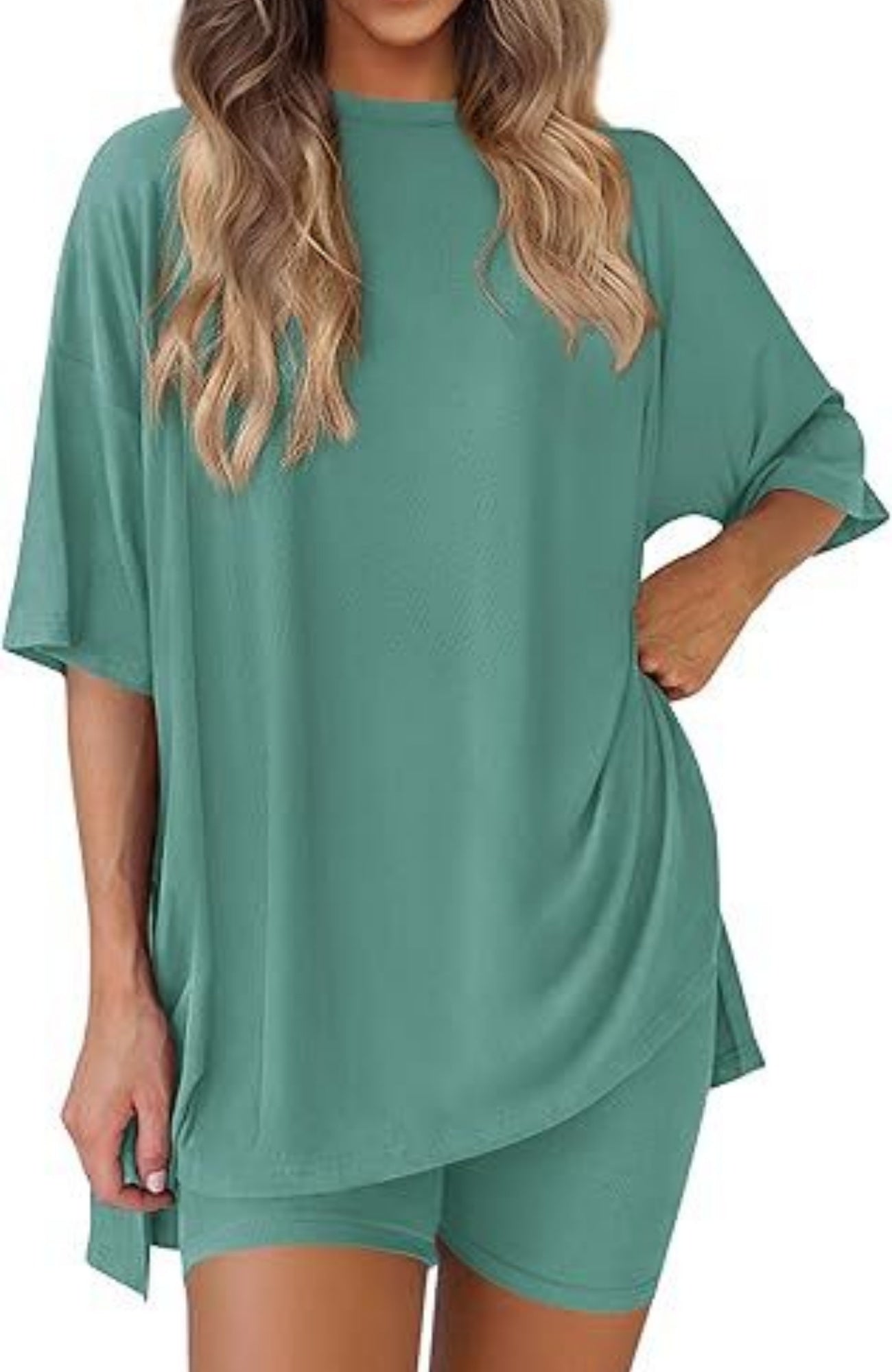 New Loose Fashion Solid Color Casual Two-piece Suit