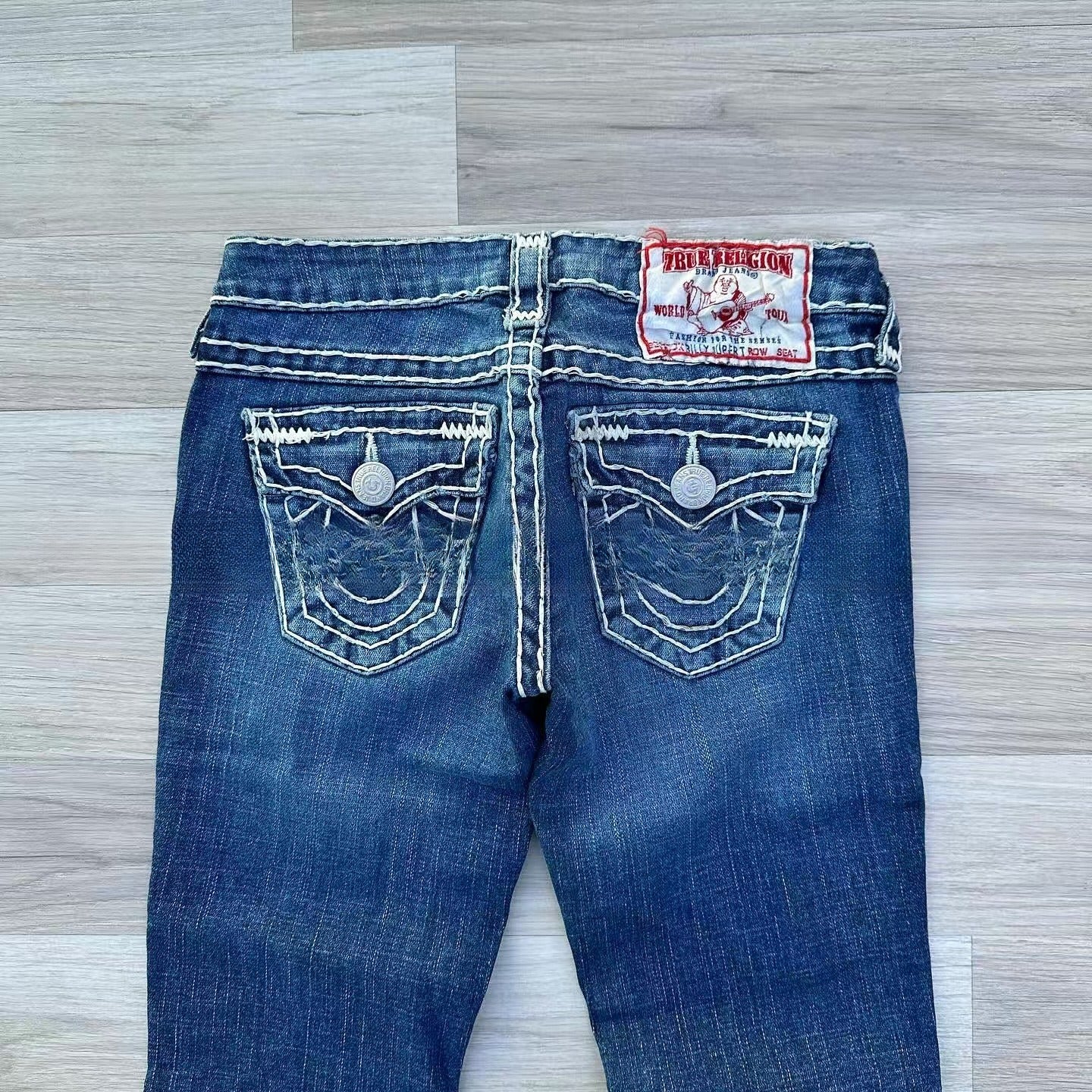 Skinny Versatile Washed-out Vintage Embroidered Jeans