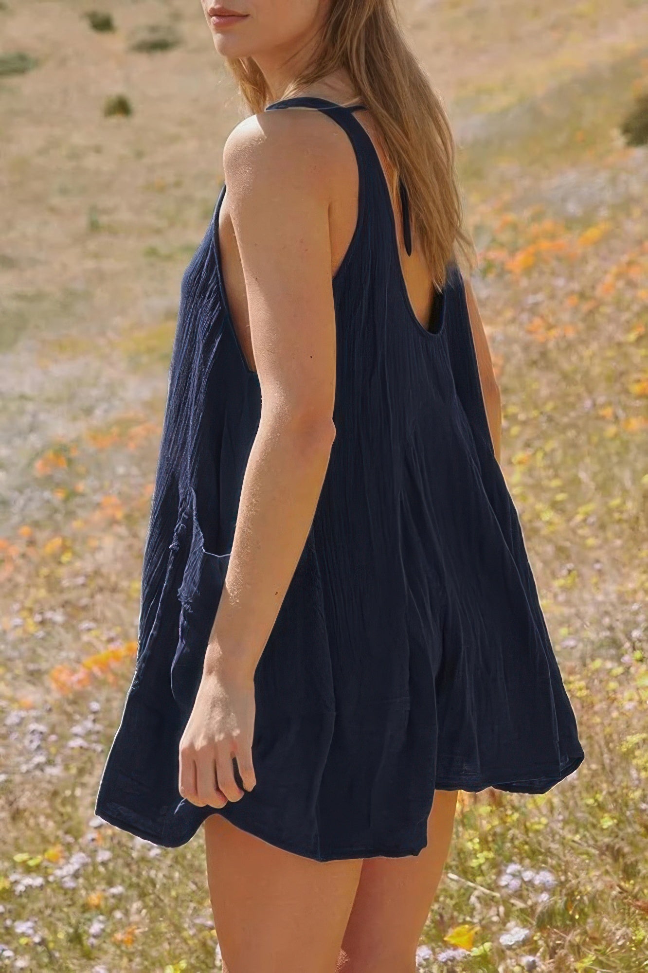 Off Shoulder Open Back Knot Pleated Mini Dress