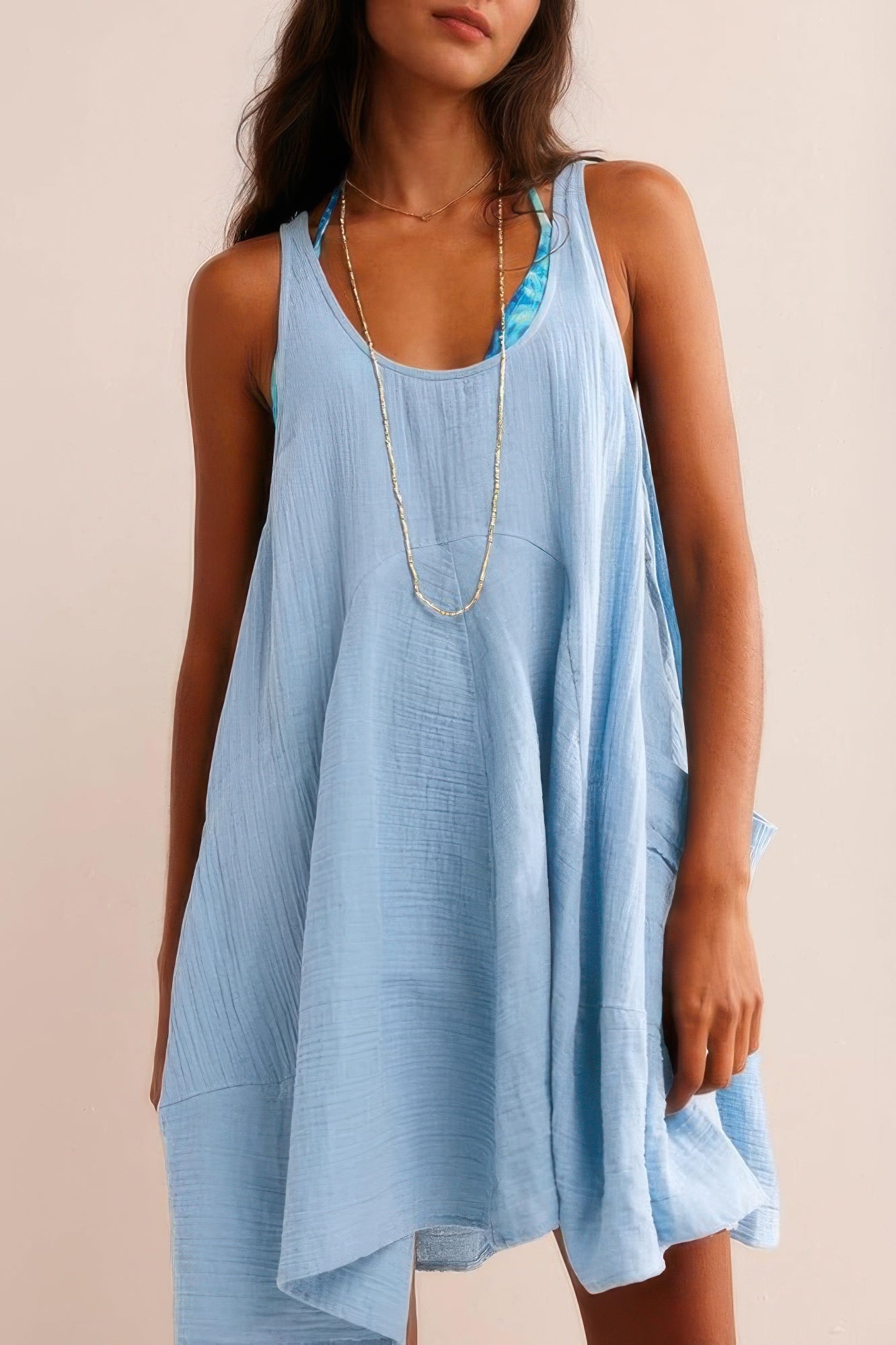 Off Shoulder Open Back Knot Pleated Mini Dress