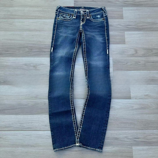 Skinny Versatile Washed-out Vintage Embroidered Jeans